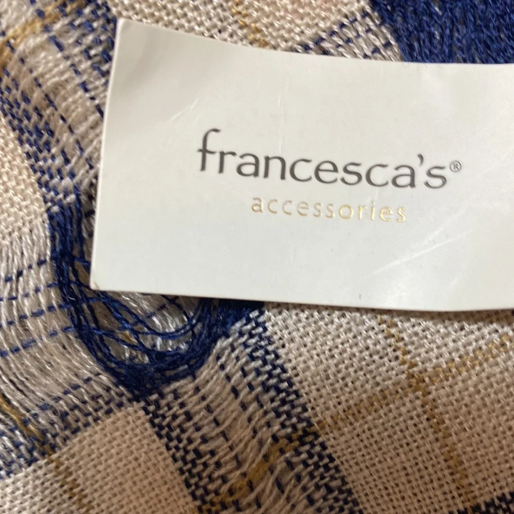 Francesca’s Plaid Wool Blend Scarf